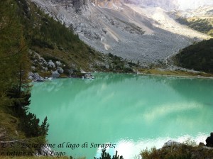 Il lago del Sorapìs, uno scorcio