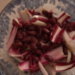 Radicchio (200), fagioli (150 gr), olio 10 gr e grana 20 gr